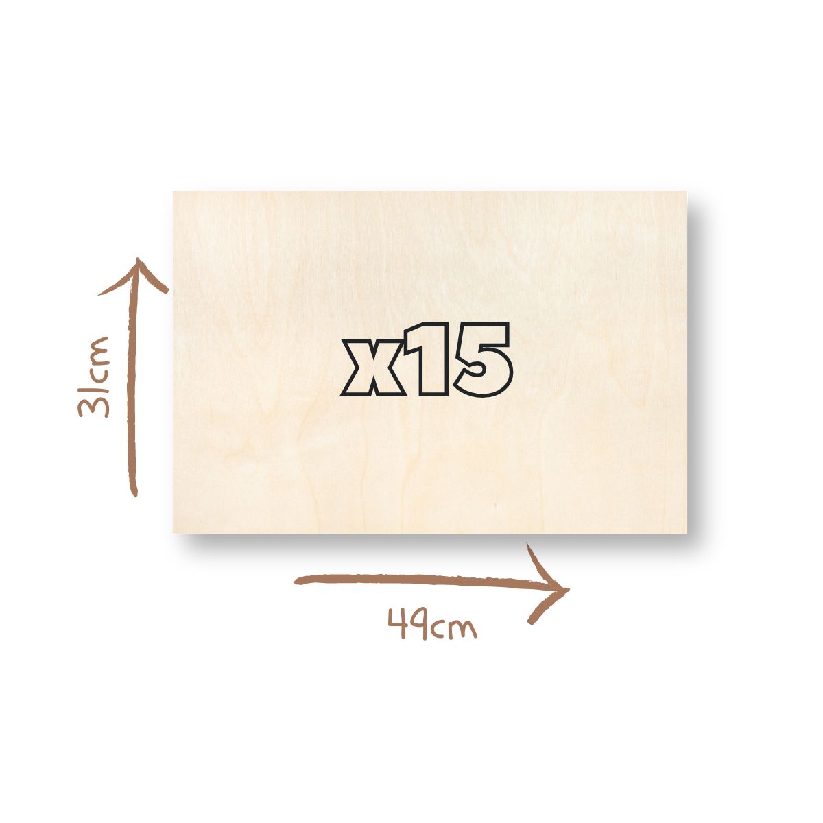 Wood PACK for laser 49x31cm