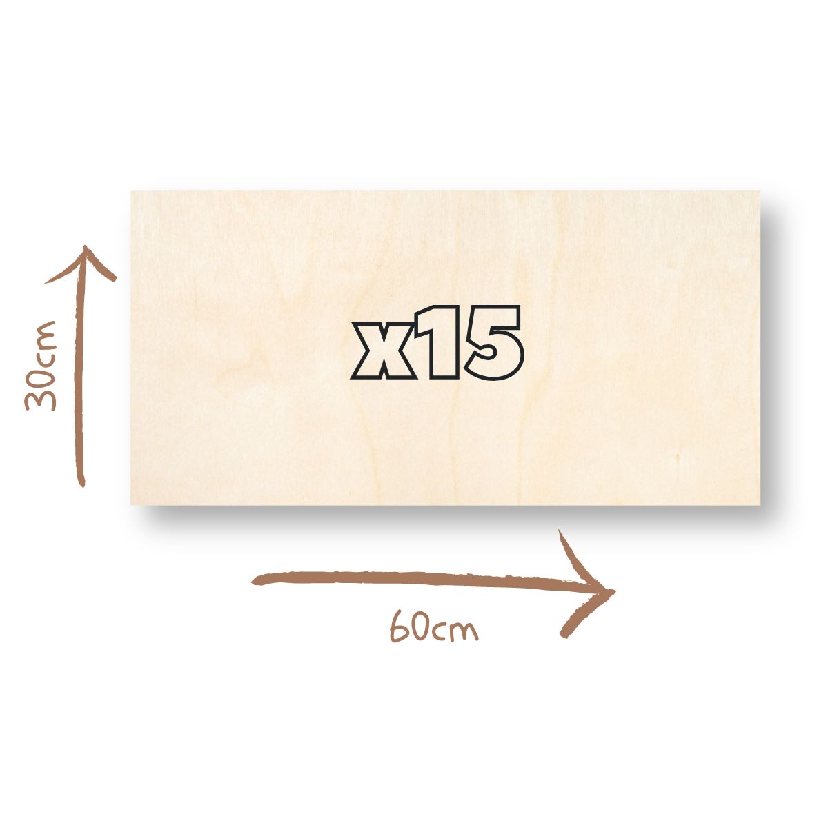 Wood PACK for laser 60x30cm