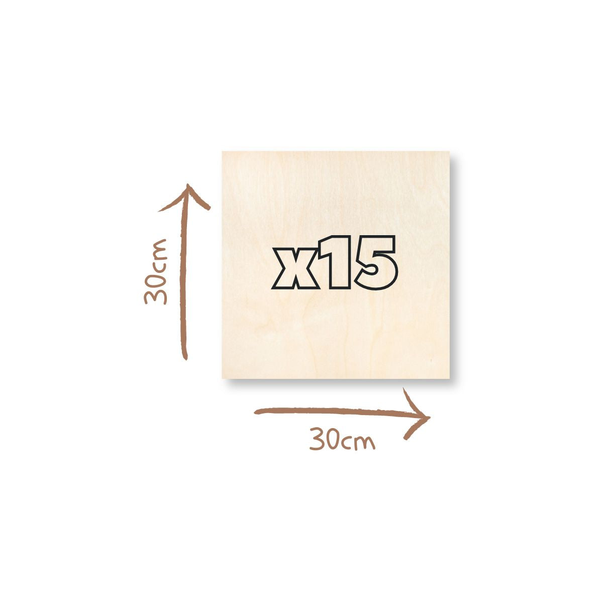 Pack Contreplaqué Laser 30x30cm Premium - Peuplier