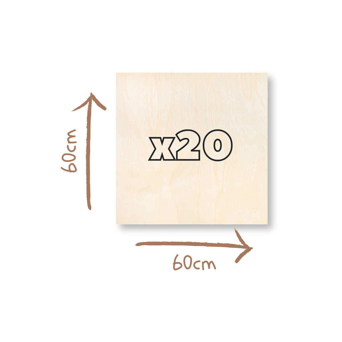 PACK bois pour laser 60x60cm