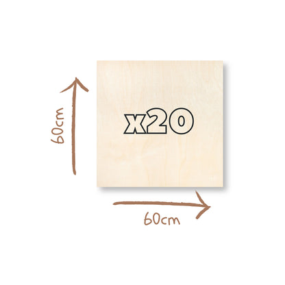 PACK bois pour laser 60x60cm