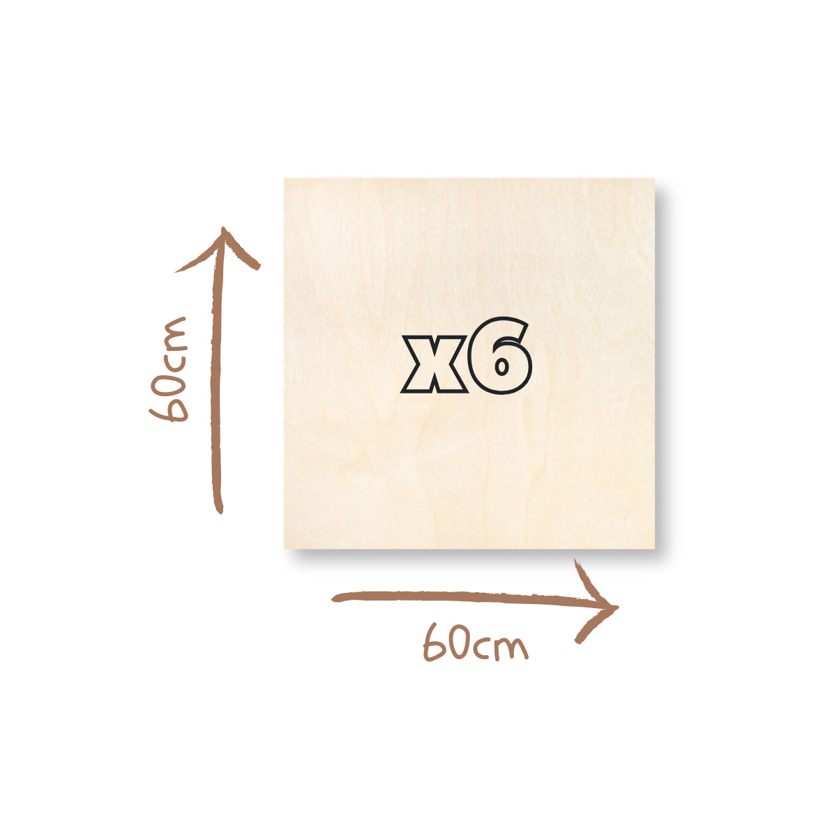 Panneau bois laser 60x60cm - Contreplaqué européen certifié PEFC FSC pour créations durables